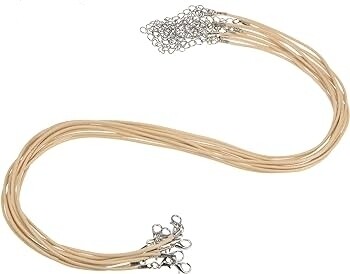 Cream Waxed Necklace Cord (5pcs)