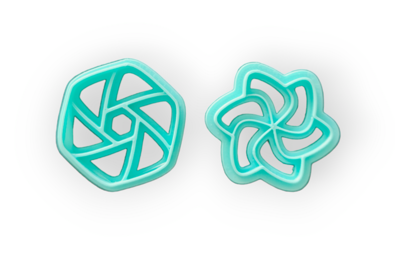 Whirl Shape Polymer Clay Cutters (2pcs)