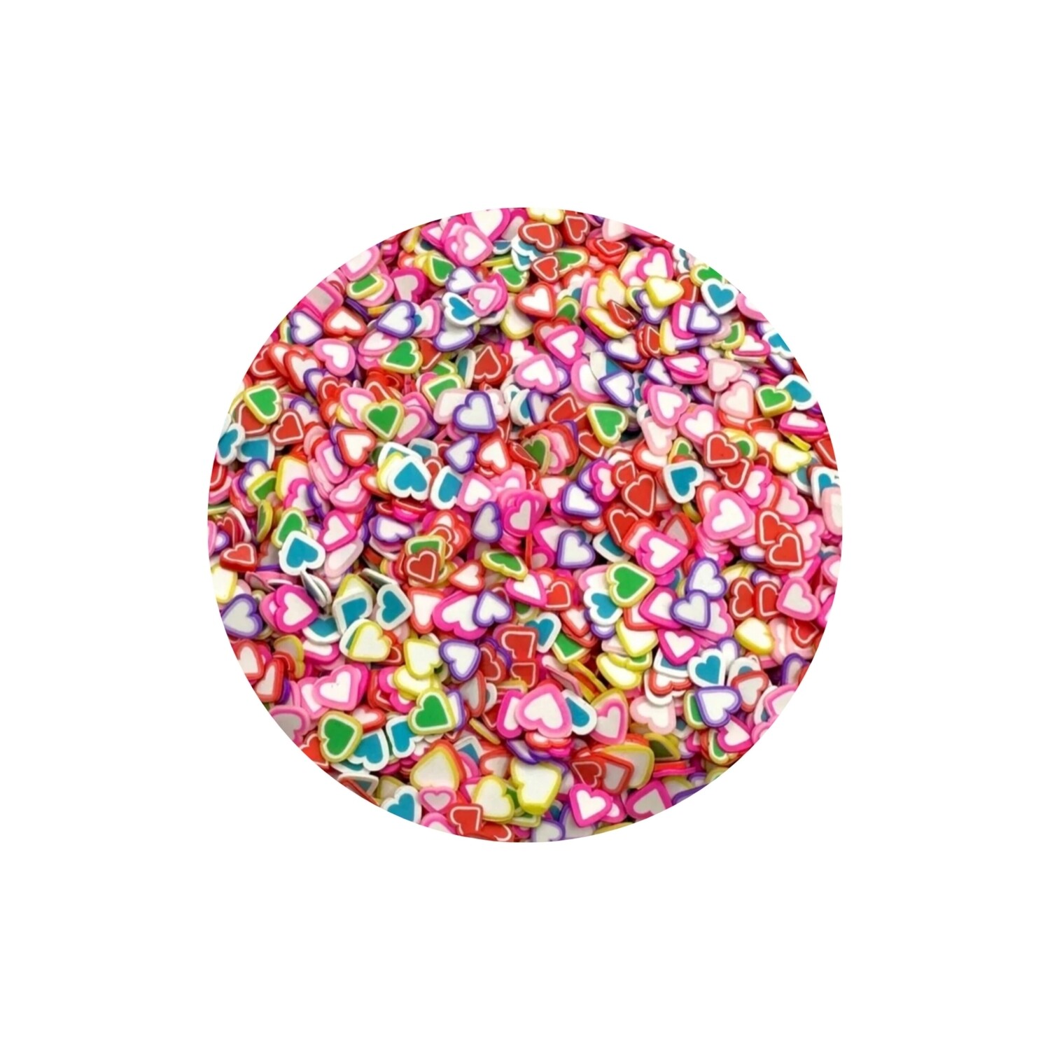 Polymer Clay Hearts Slices (5g)