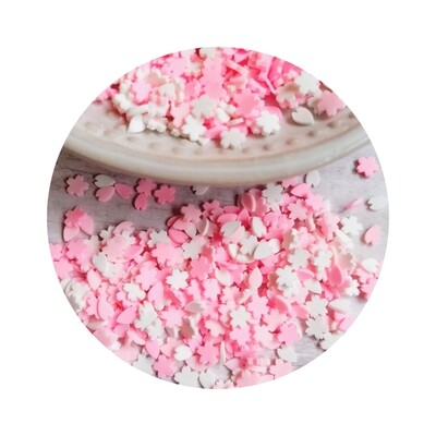 Sakura Flower &amp; Hearts Polymer Clay (5g)