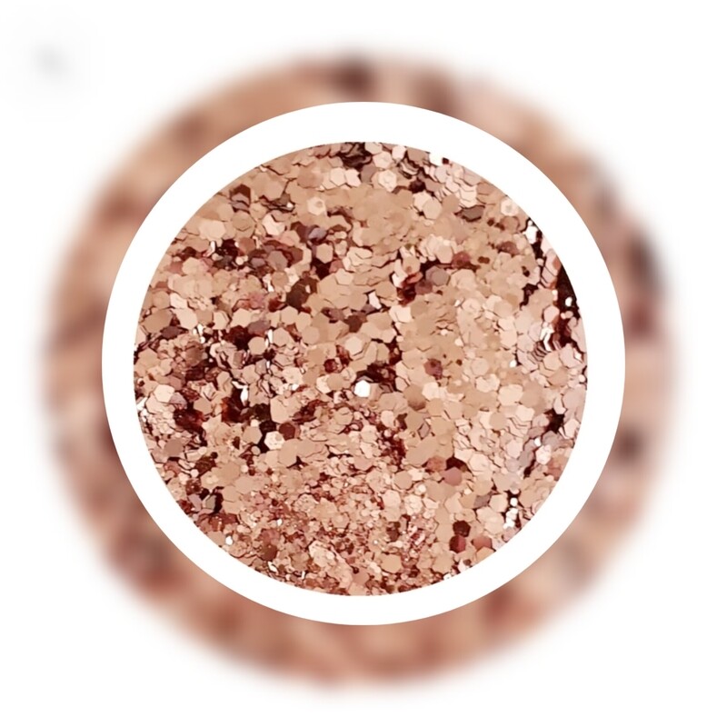 Rose Gold Hexagon Chunky Glitter (5g)