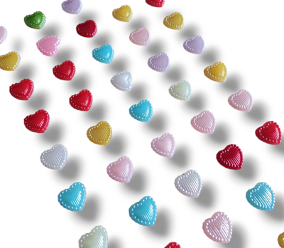 Multi Colour Adhesive Hearts