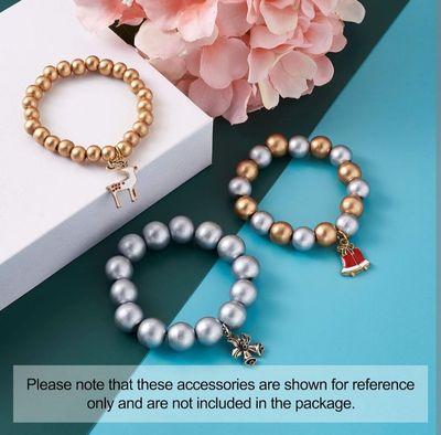 Silver Wooden Beads 10mm (50pcs)