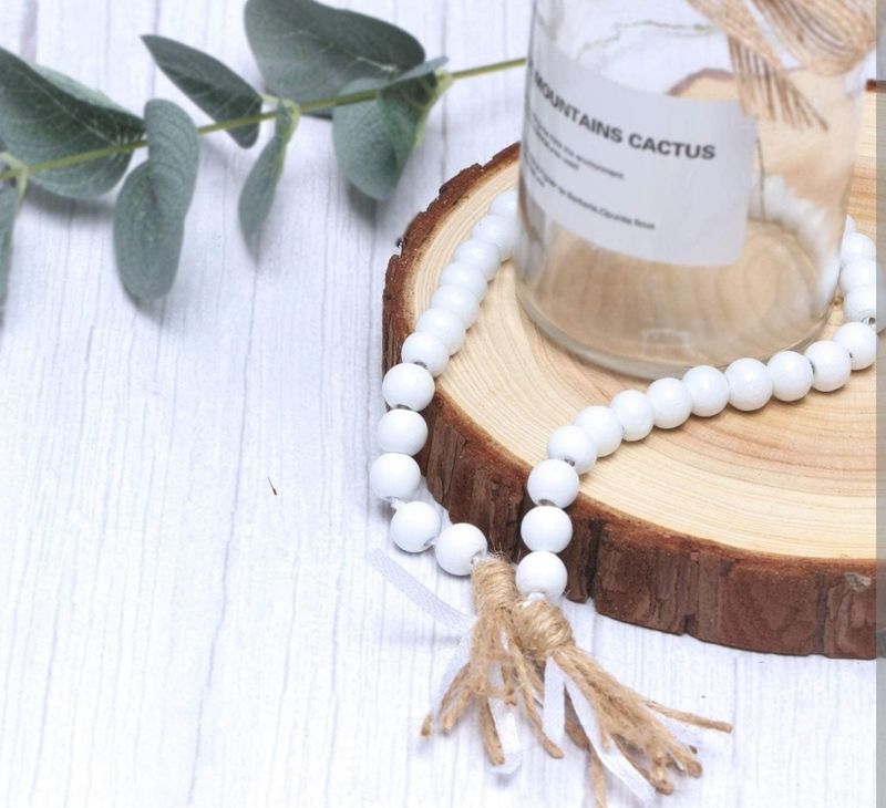 White Wooden Beads 10mm (50pcs)