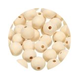 Natural Wooden Beads (50pcs) 10mm