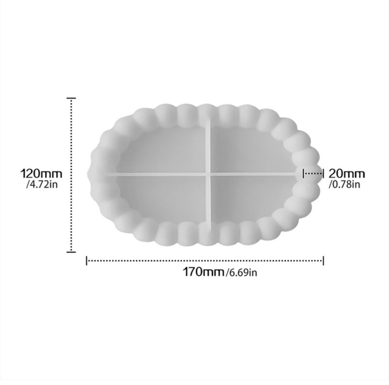 Bubble Oval Tray Silicone Mold