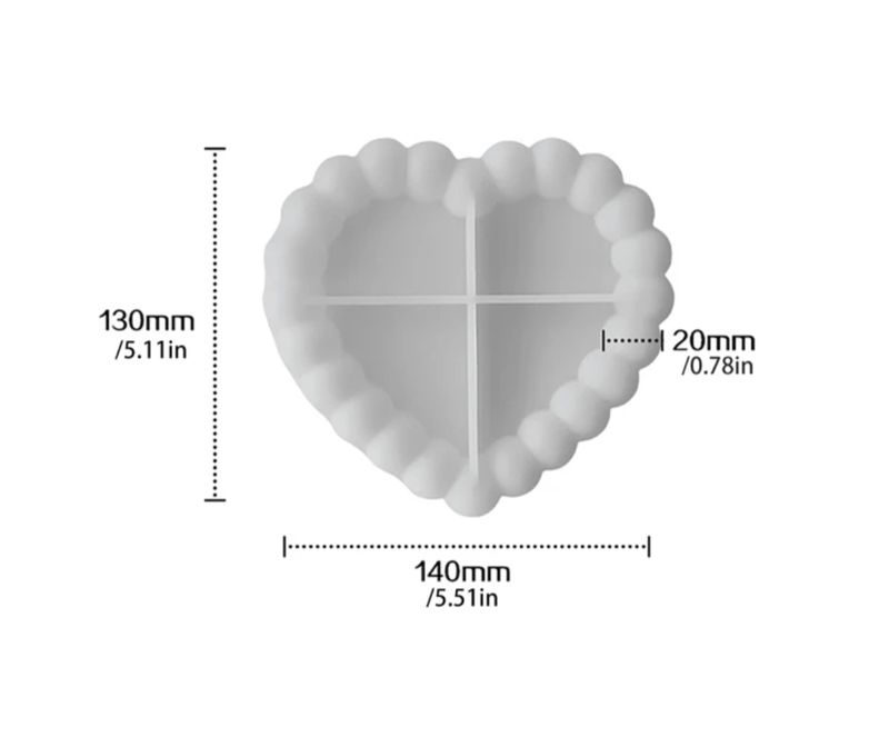 Heart Bubble Coaster Silicone Mold