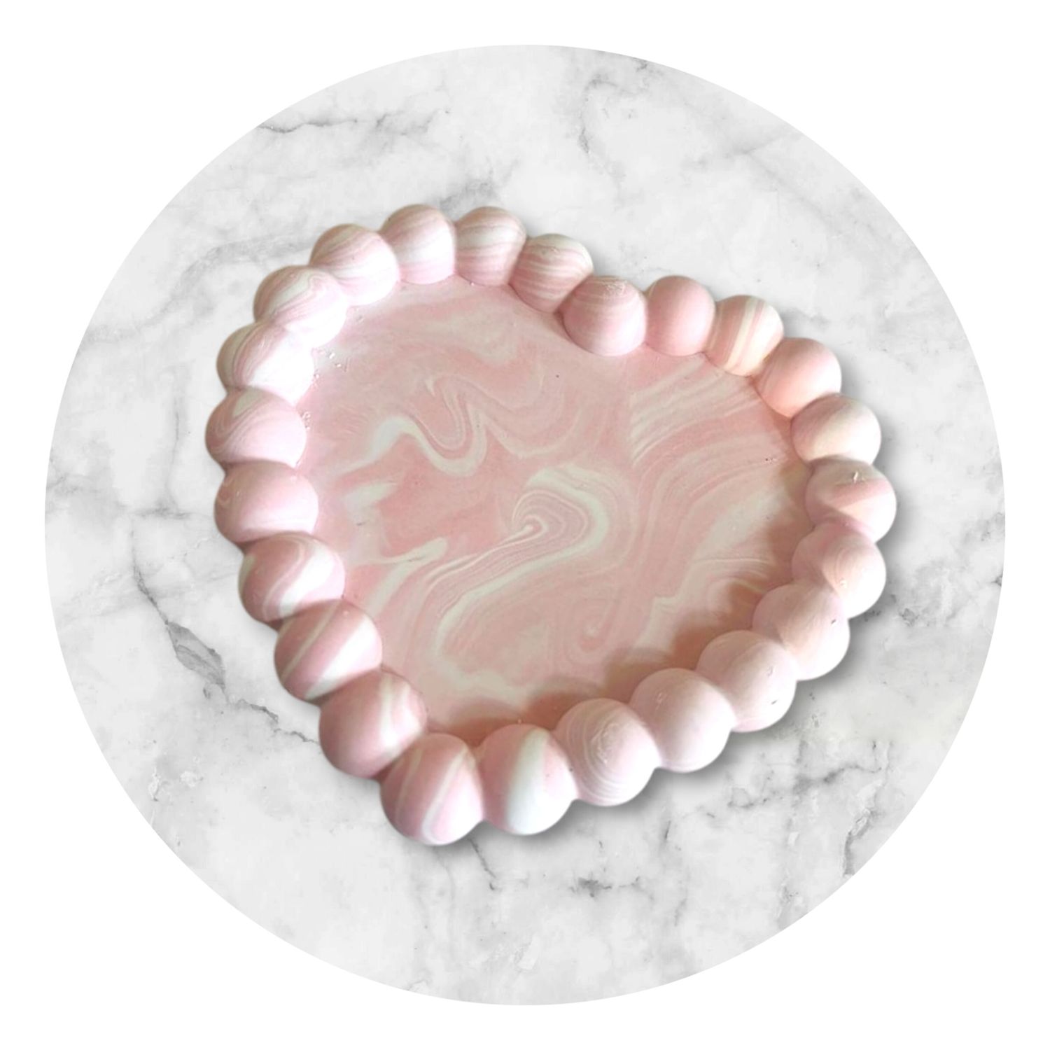 Heart Bubble Coaster Silicone Mold