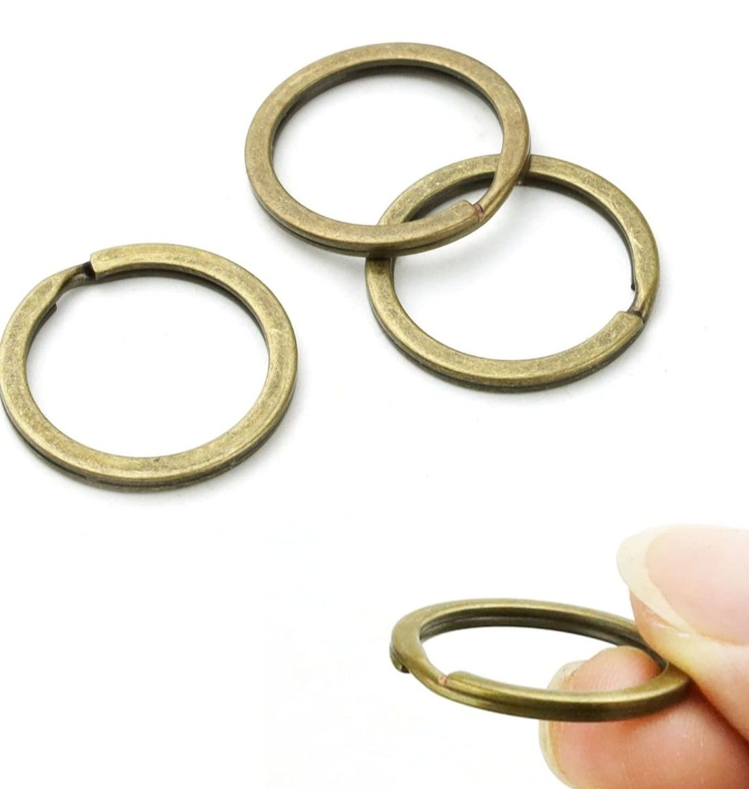 Brass Finish Metal Split Rings (6pcs)