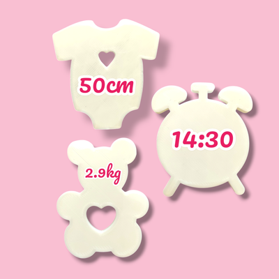 Baby Birthday 3d printed Blanks (3pcs)