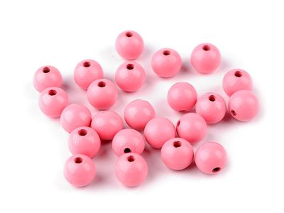 Pink Wooden Beads 12mm (50pcs)
