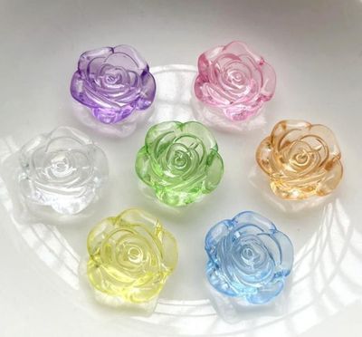 Acrylic Rose Charms (30pcs)