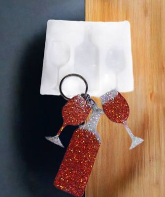 Wine Bottle Keyring Silicone Mold