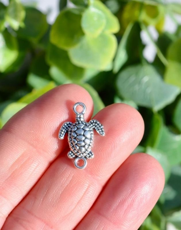 Sea Turtle Connector Charms (10pcs)