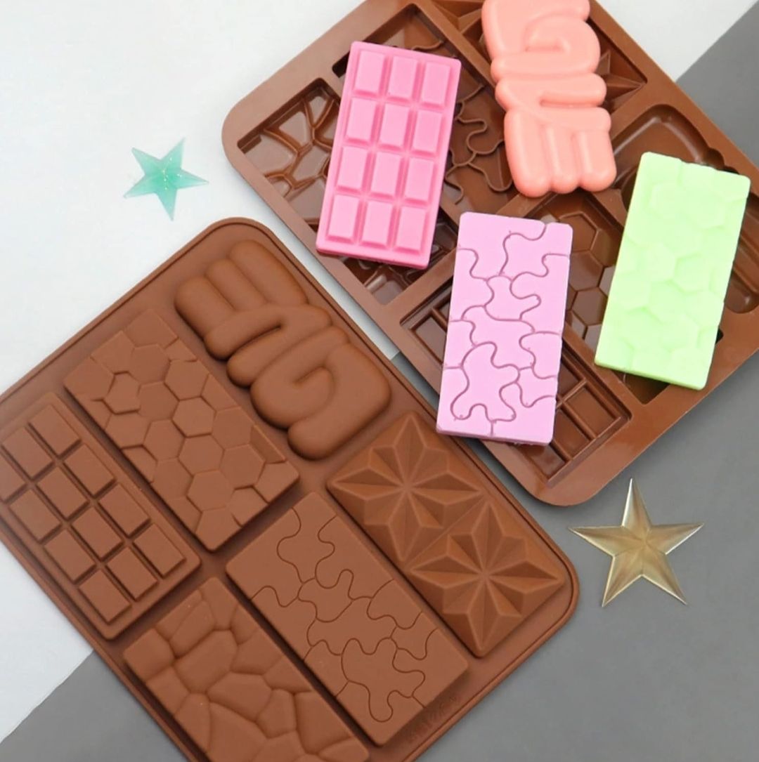 Mixed Shape Mini Chocolate Bar Silicone Mold