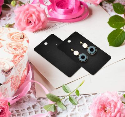 Earring Display Cards Black (30pcs)