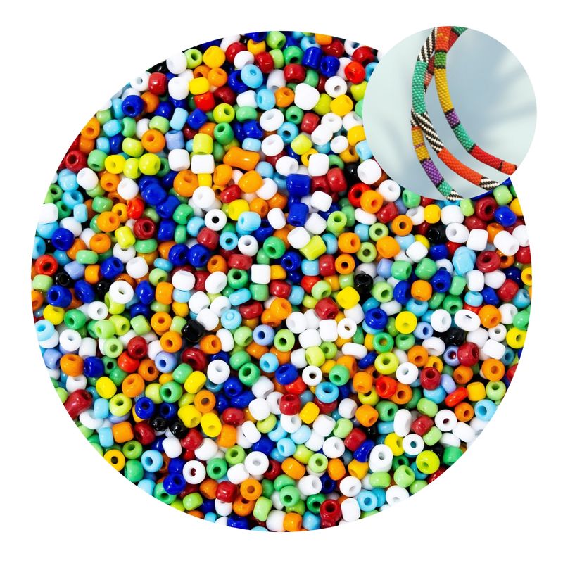 Multi Coloured Seed Beads (30g)