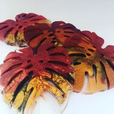 Monstera Leaf Coaster Silicone Mold