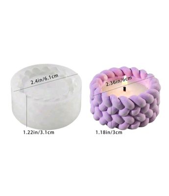 Round Rope Mini Candle Silicone Mold