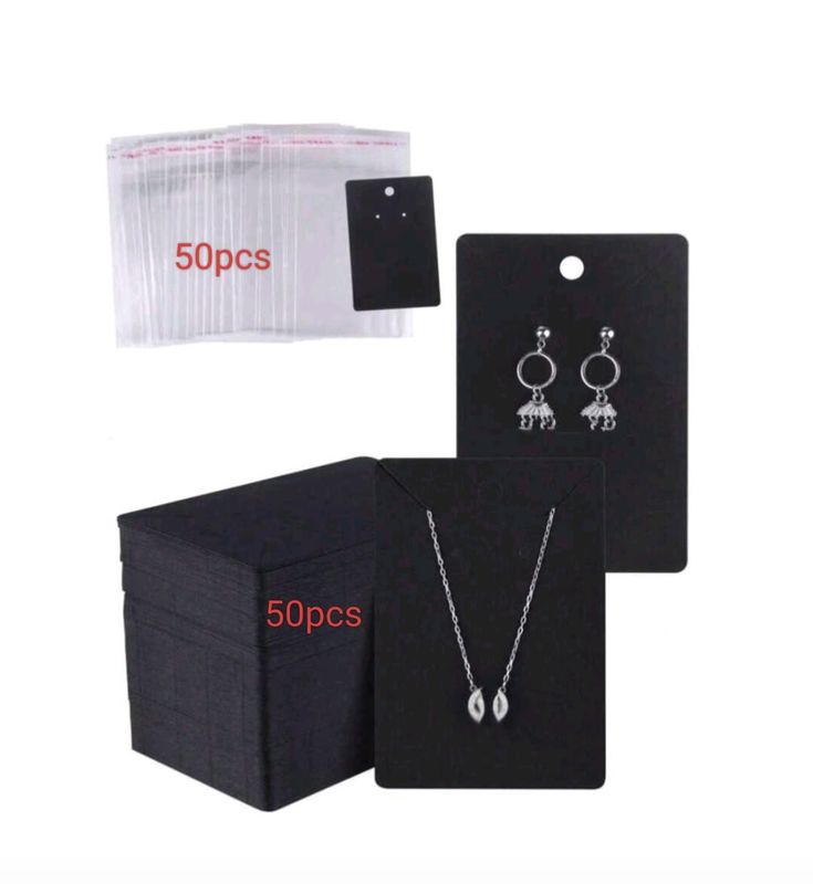 Earring Display Cards + Sleeves Set (100pcs)