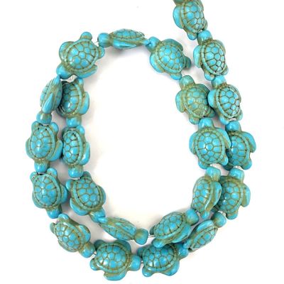 Turquoise Synthetic Turtle Beads (23pcs)