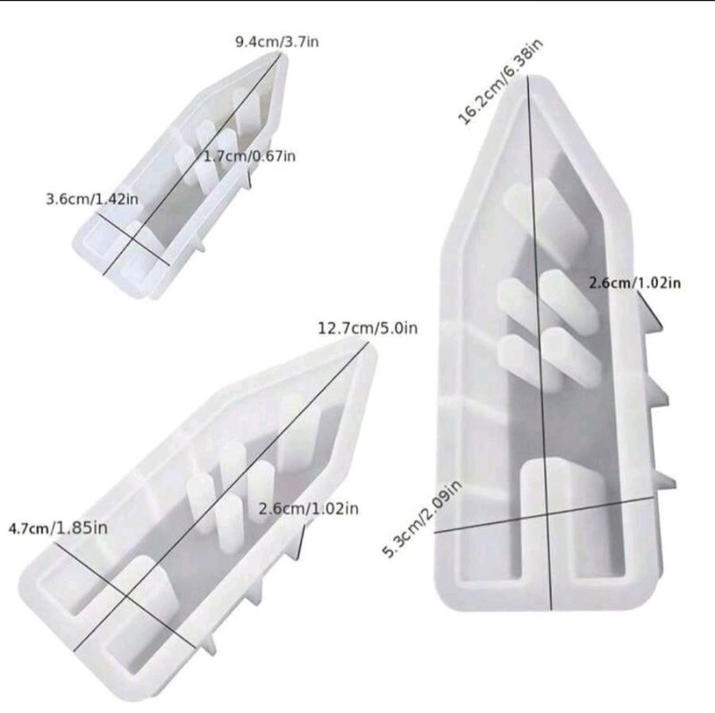 Miniature Houses Silicone Mold (3pcs)