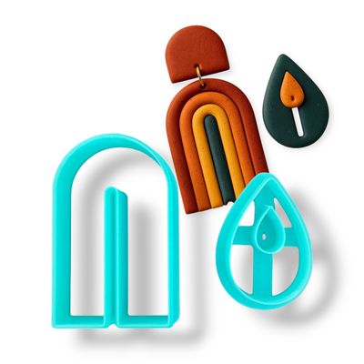 Teardrop + Arch Polymer Clay Cutters (2pcs)