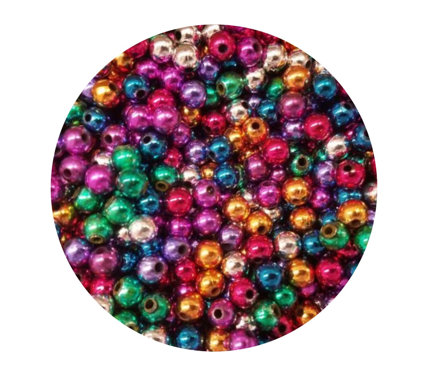 Multi Coloured Beads 4mm (10g)