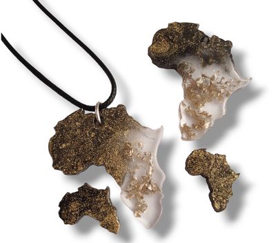 Silicone Mold Africa Shape Pendant (4pcs)