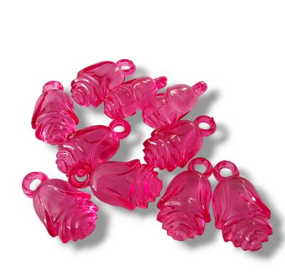 Acrylic Rose Charms (20pcs)