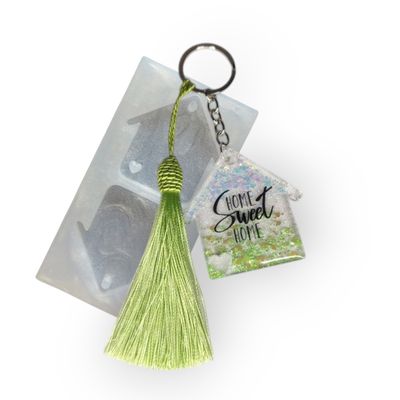 House Keyring Silicone mold (2pcs)