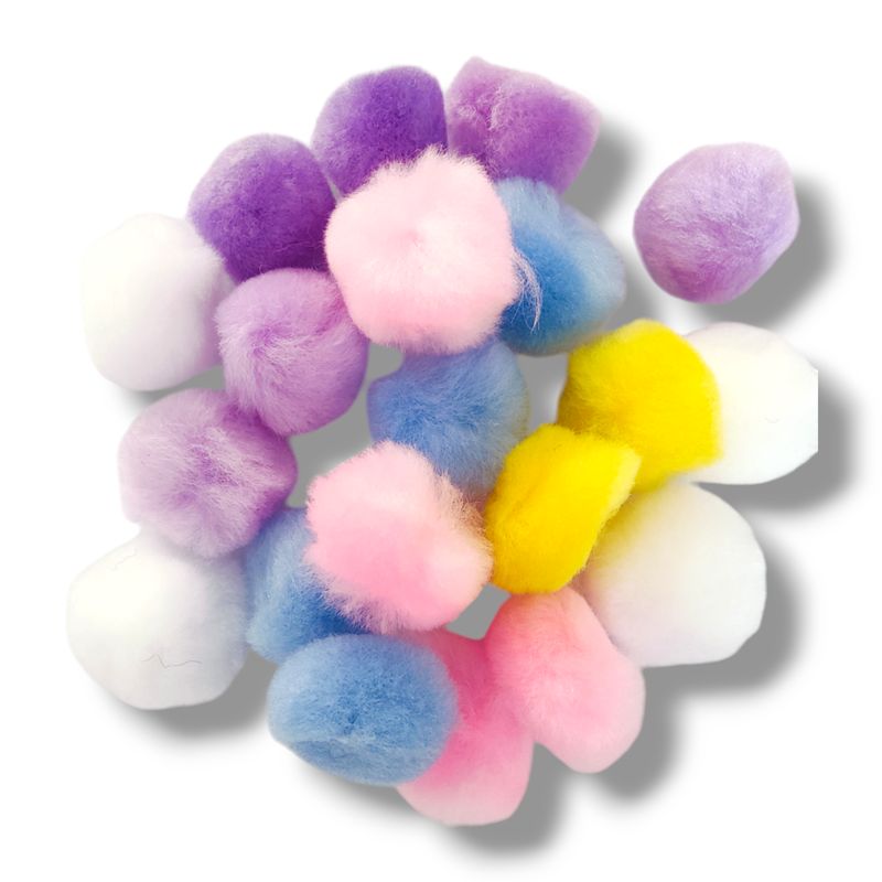 Pom Poms Mixed 25mm (30pcs)