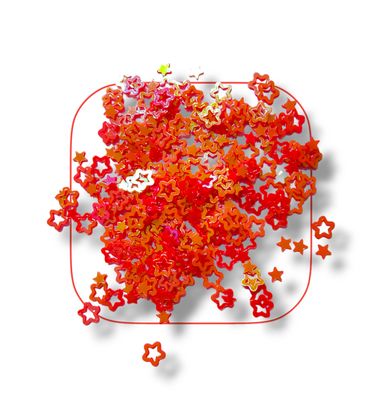 Red Stars Holographic Shapes (5g)