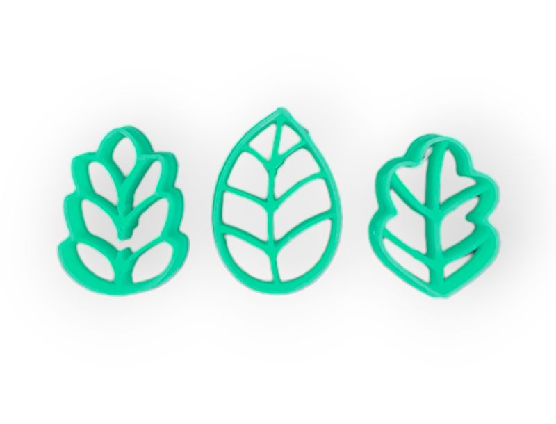 Leaves Polymer Clay Cutters (3pcs)
