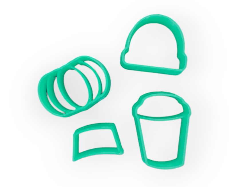 Mixed Shape Polymer Clay Cutters (4pcs)