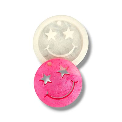Smiley Face Keychain Silicone Mold #1