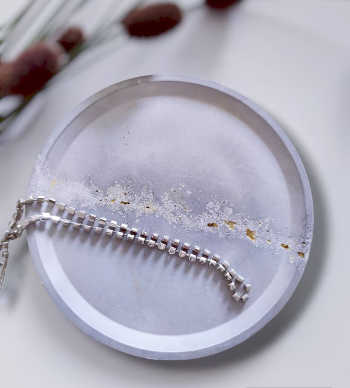 Round Vanity Concrete Tray