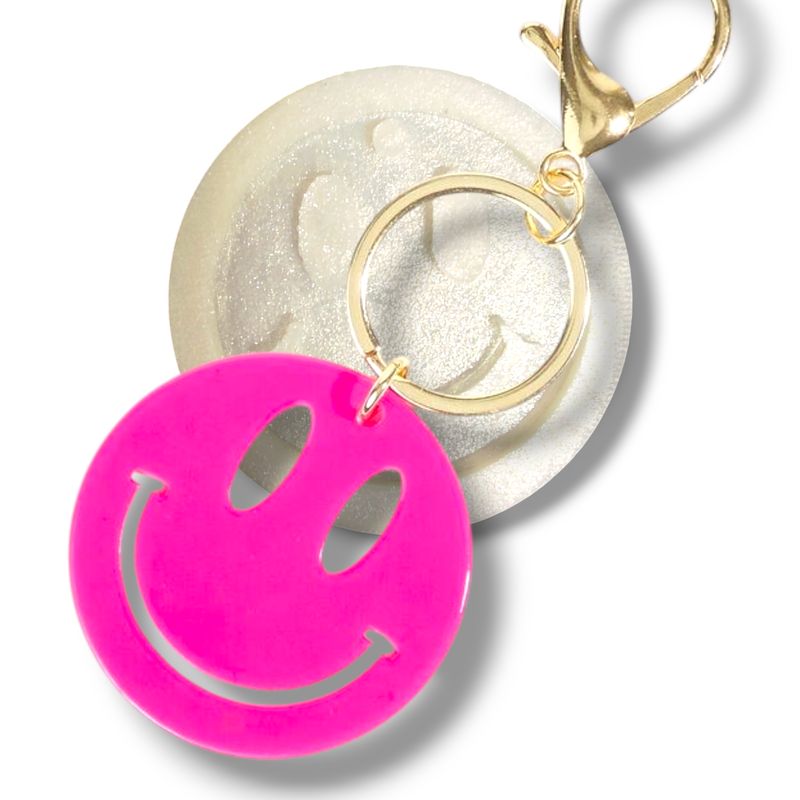 Smiley Face Keychain Silicone Mold #3