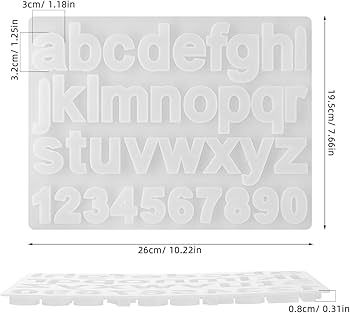 Reversed Alphabet Silicone Mold Lower Case