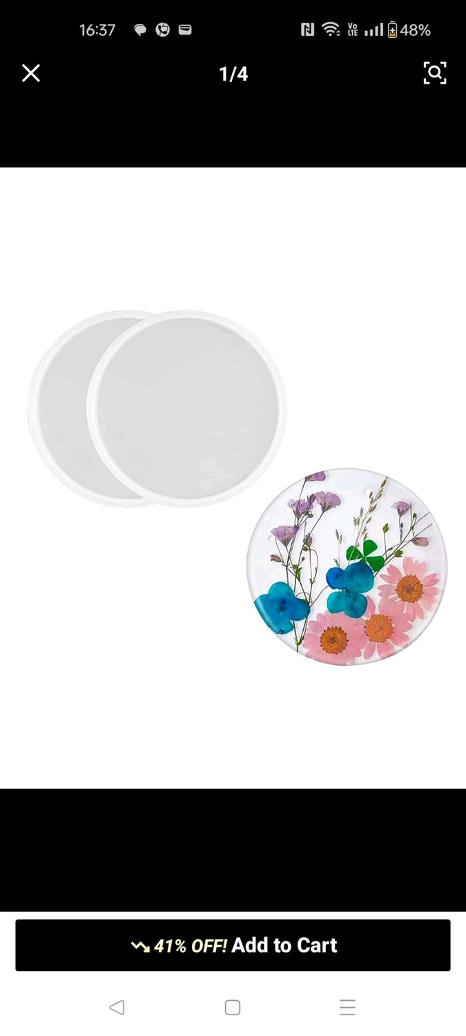 Round Coaster Silicone Mold (small) 