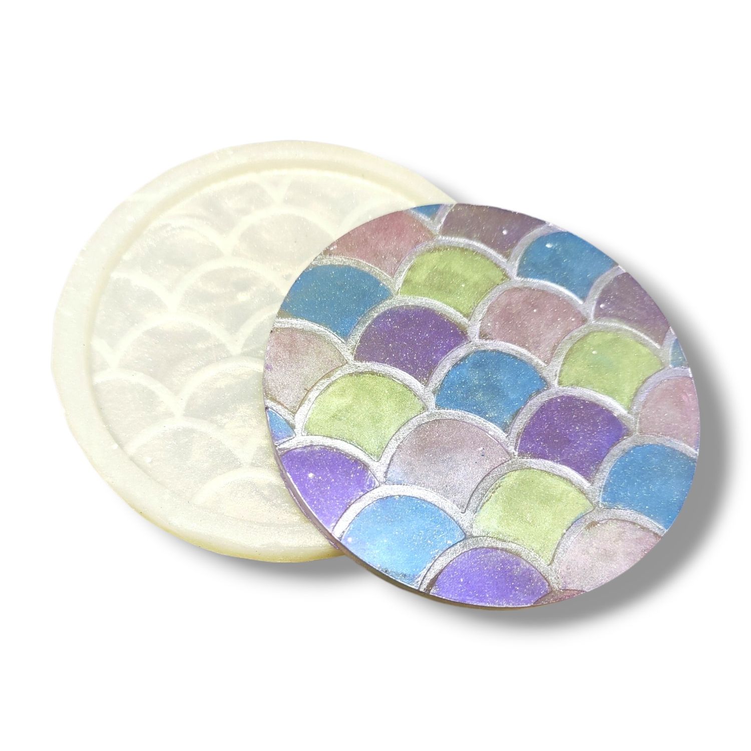 Mermaid Design Coaster Silicone Mold