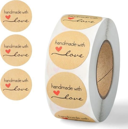 Handmade with Love Stickers (500pcs)