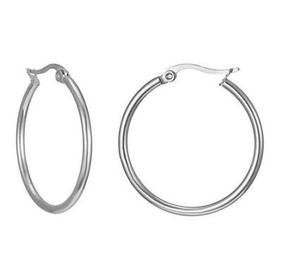 Stainless Steel Loop Earrings 20mm (4pairs) 