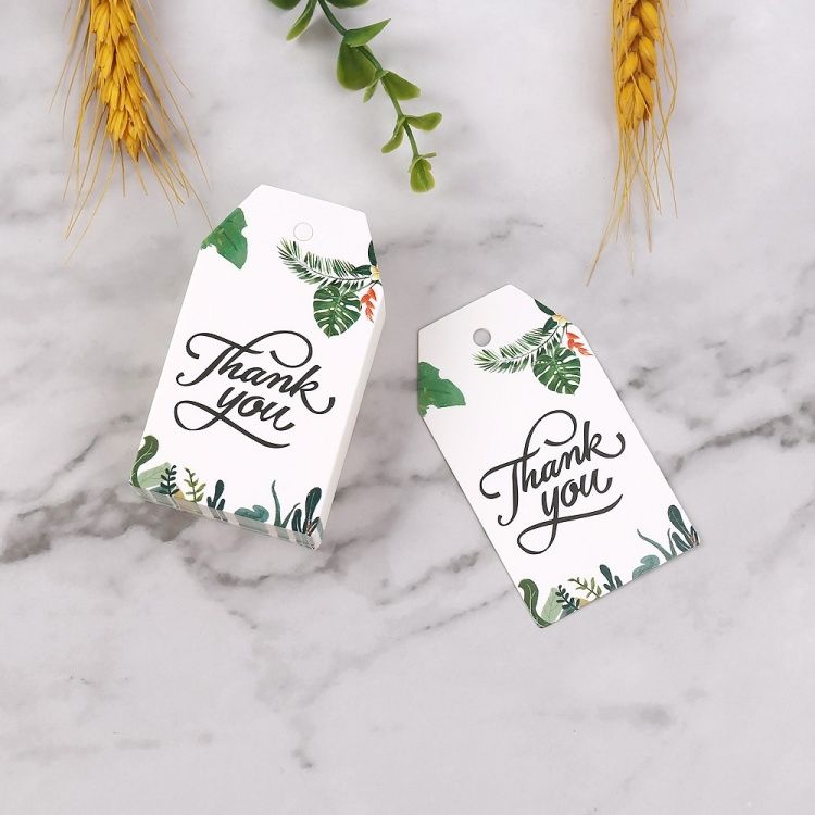 Green Leaf Thank You Tags (30pcs)