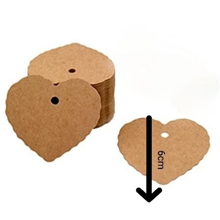 Scallop Heart Tags (30pcs)
