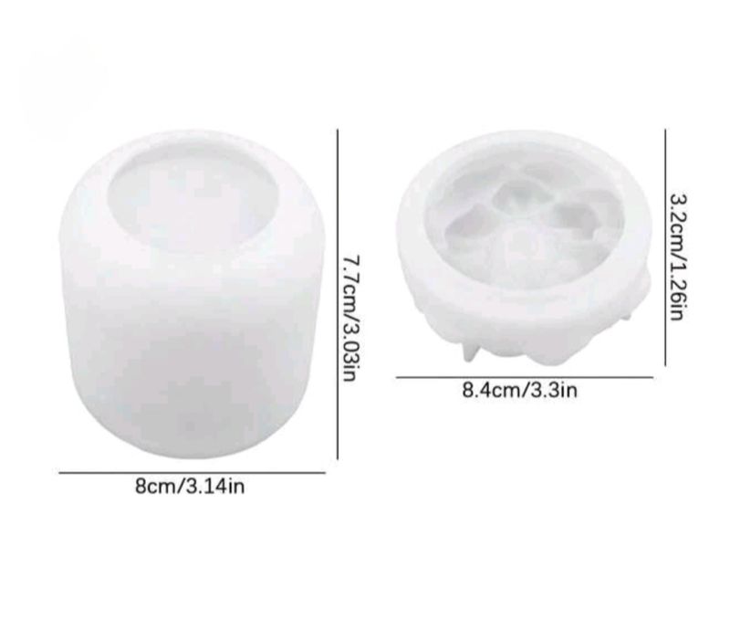 Flower Design Jar Silicone Mold 