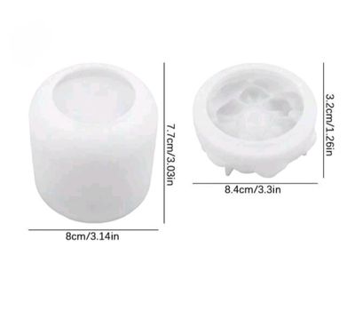 Flower Design Jar Silicone Mold 