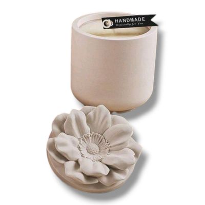 Flower Design Jar Silicone Mold 
