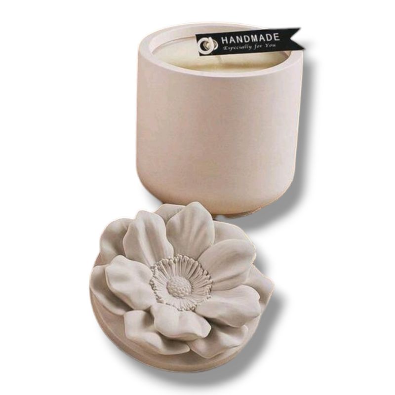 Flower Design Jar Silicone Mold 