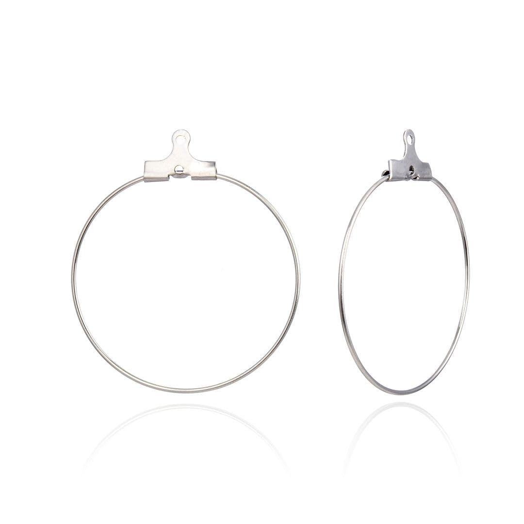 Hoop Metal Earrings Blanks 30mm (10pcs)